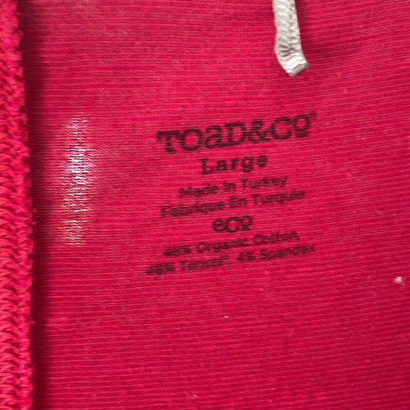 Toad & Co -Sama Sama Red Dress, Large. - Picture 4 of 5